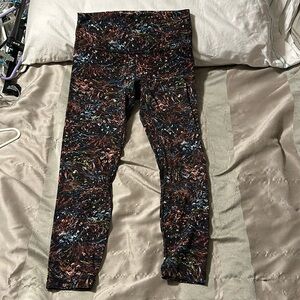 Lululemon leggings, retired pattern, multicolor, size 10